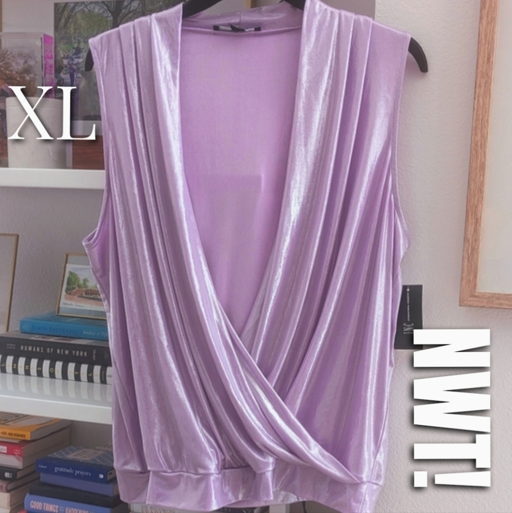 INC International Concepts Lavender Sleeveless Blouse